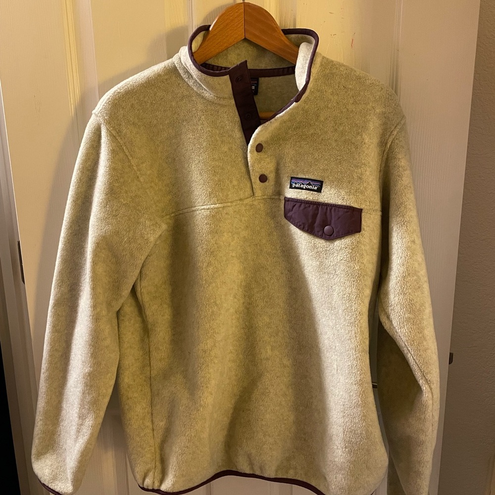 Women's Lightweight Synchilla® Snap-T® Fleece Pullover Grey and Purple